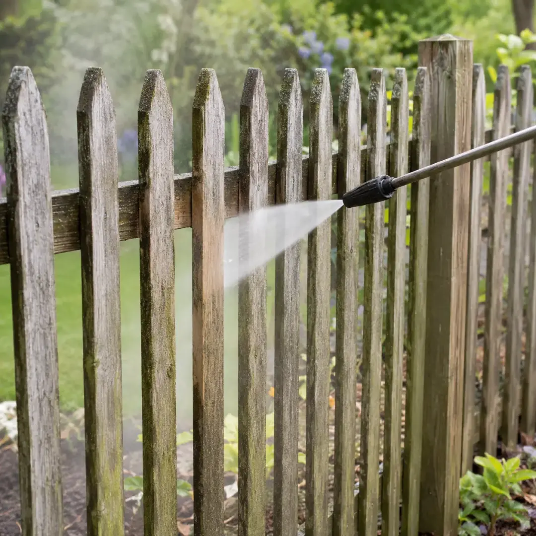 Cleaning the Fence Before Treatment